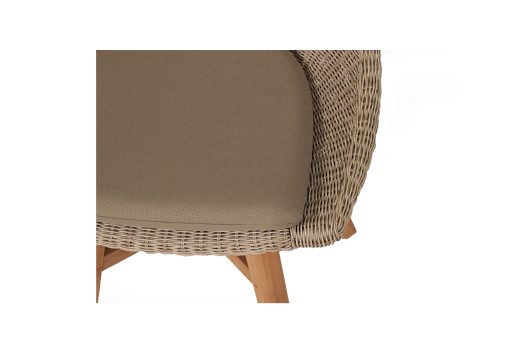 Cottesloe Outdoor Dining Chair - Mushroom Cord with Teak Frame- set of 2 - www.elkstone.com.au