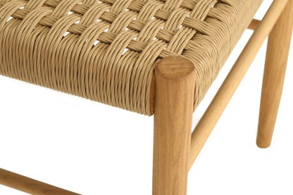 Ontario Dining Chair - Oak frame with woven Ratan Seat - www.elkstone.com.au