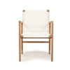 Peregian Outdoor Chairs - White cord in Teak wood frame - www.elkstone.com.au