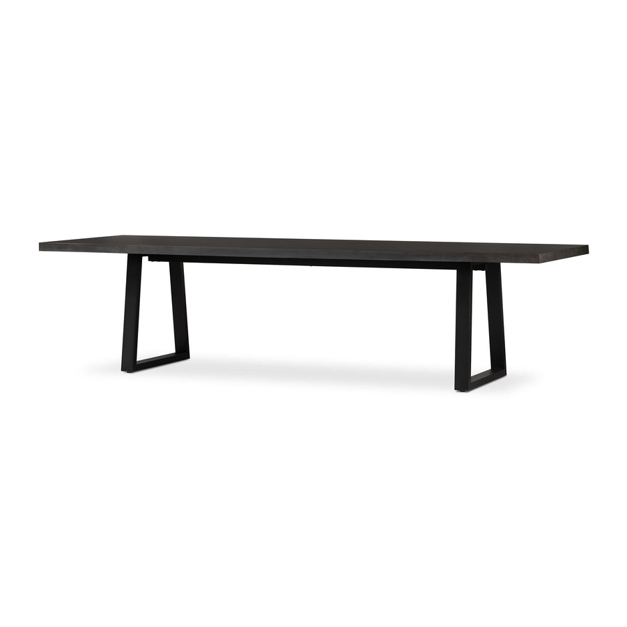 1.85m Sierra Bench Seat | Ebony with Black Metal Legs | 30% Off - www.elkstone.com.au