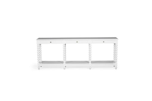 Shamrock Bobbin Console| White | 3 Drawer