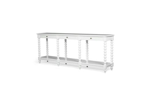 Shamrock Bobbin Console| White | 3 Drawer