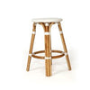 Shannon Backless Rattan Counter Stool - White seat - www.elkstone.com.au