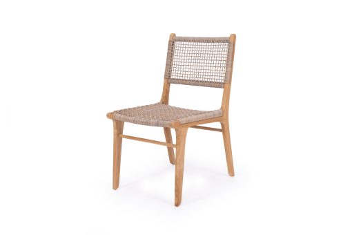 Stradbroke Dining Chair - Washed Grey | Teak legs - www.elkstone.com.au