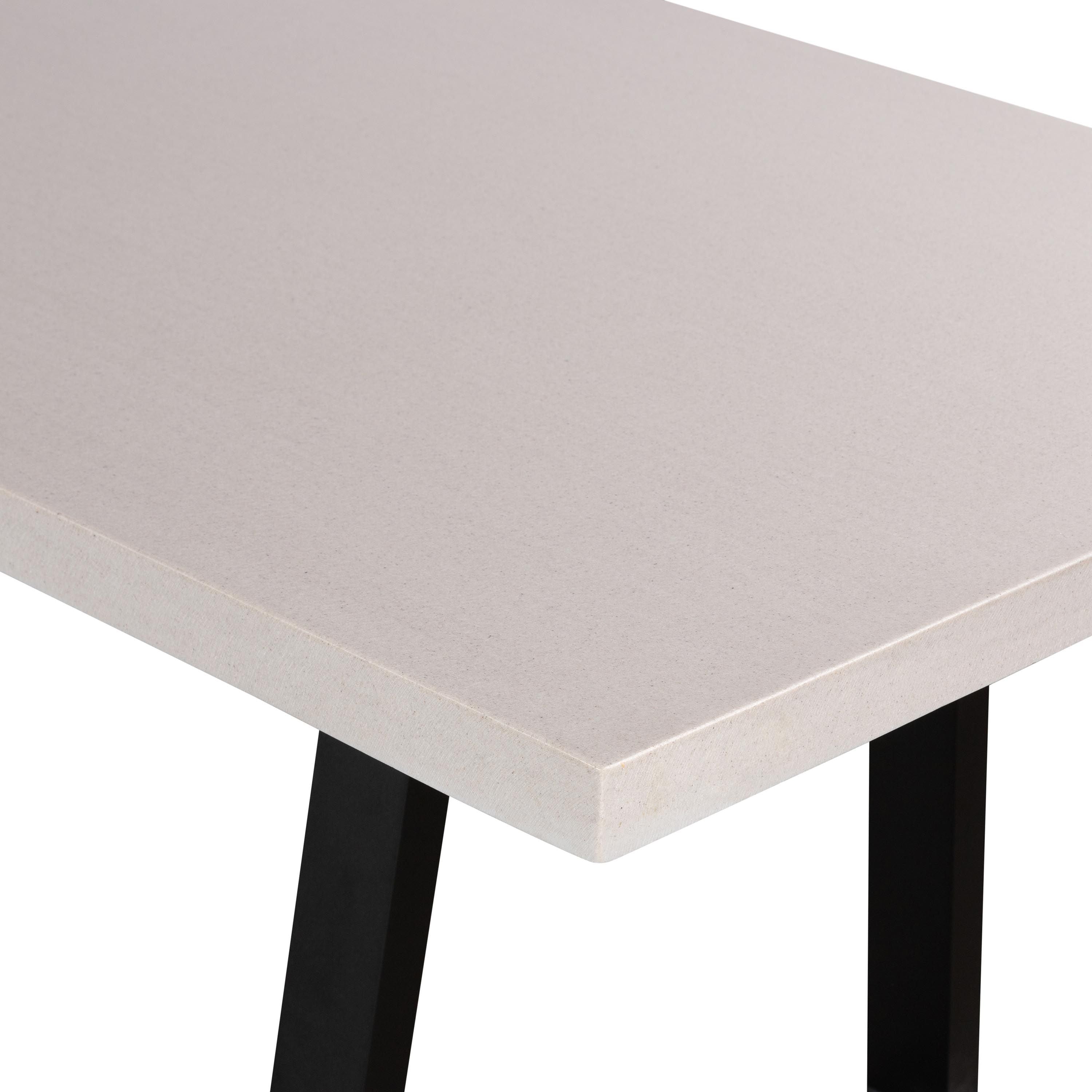 1.6m Sierra Rectangular Dining Table| BEACH top with Black Powder Coated legs - www.elkstone.com.au