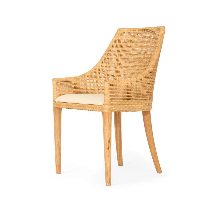Yamba Dining Chair Natural Rattan - www.elkstone.com.au