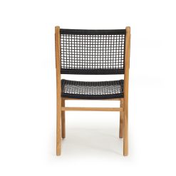 Stradbroke Dining Chair| Black Cord and Teak Wood Legs - www.elkstone.com.au