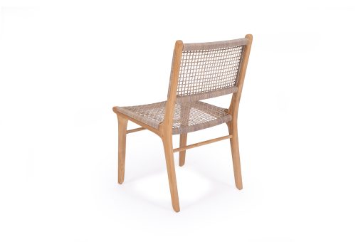 Stradbroke Dining Chair| Washed Grey Cord and Teak Wood Legs - www.elkstone.com.au