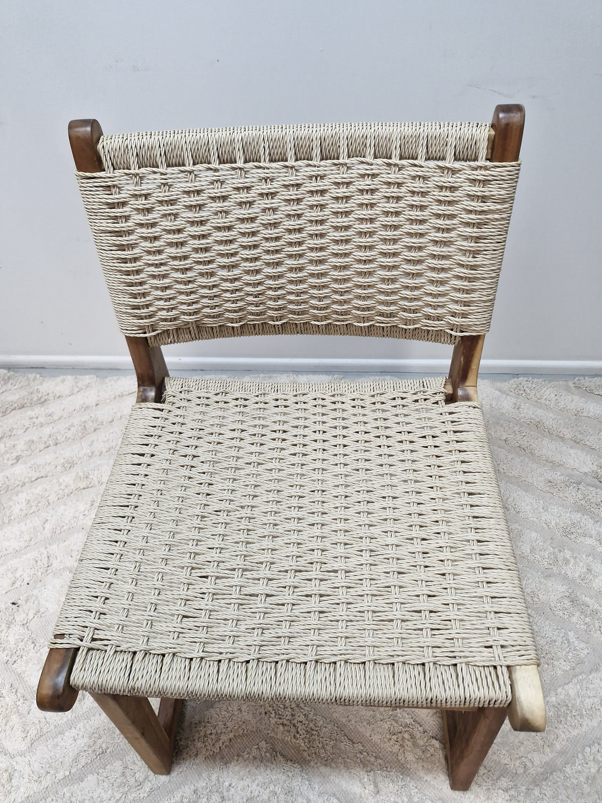 Sachelle Almond Wicker Dining Chair| Light Honey  Timber Frame