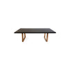 1.6m Sierra Rectangular Dining Table | Ebony Black with Light Honey Acacia Legs - www.elkstone.com.au
