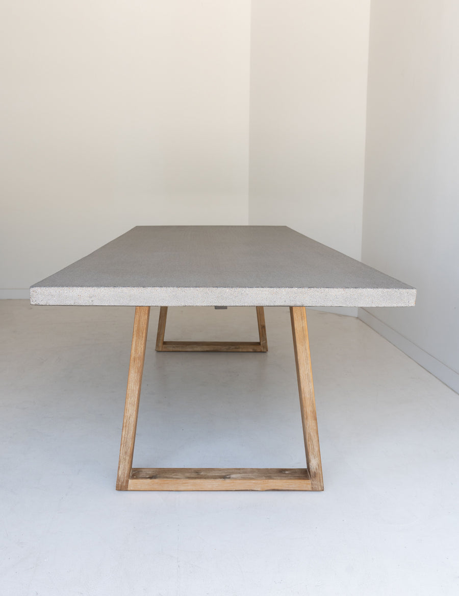 1.8m Sierra Rectangular Dining Table | Pebble Grey with Light Honey Acacia Wood Legs | 30% Off - www.elkstone.com.au