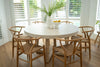 1.4m eTerrazzo Round Dining Table | Ivory Coast with Ivory Washed Acacia Wood Legs | 10% Off - www.elkstone.com.au