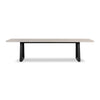 3.0m Sierra Rectangular Dining Table | Beige with Black Metal Legs - www.elkstone.com.au
