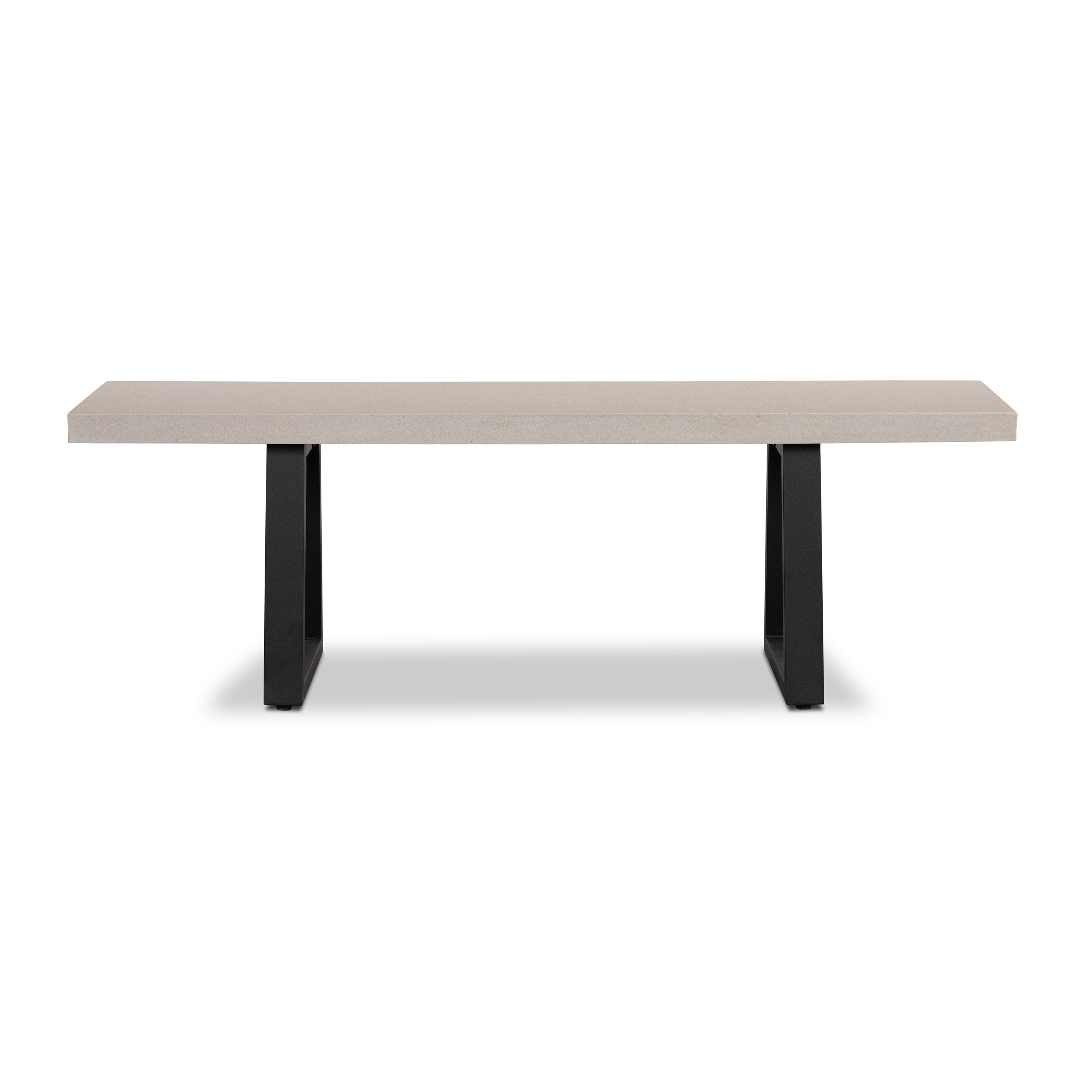 1.45m Sierra Bench Seat | Beige with Black Metal Legs - www.elkstone.com.au