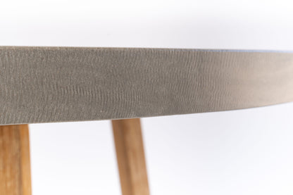 1.2m Alta Round Dining Table - Grey with Light Honey Acacia Wood Legs - www.elkstone.com.au