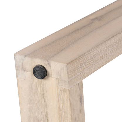 2.4m eTerrazzo Rectangular Dining Table | Ivory Coast with Wide Ivory Wash Legs - www.elkstone.com.au