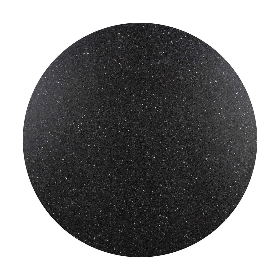 1.6m eTerrazzo Round Dining Table | Apollo with Wide Ebony Acacia Wood Legs - www.elkstone.com.au