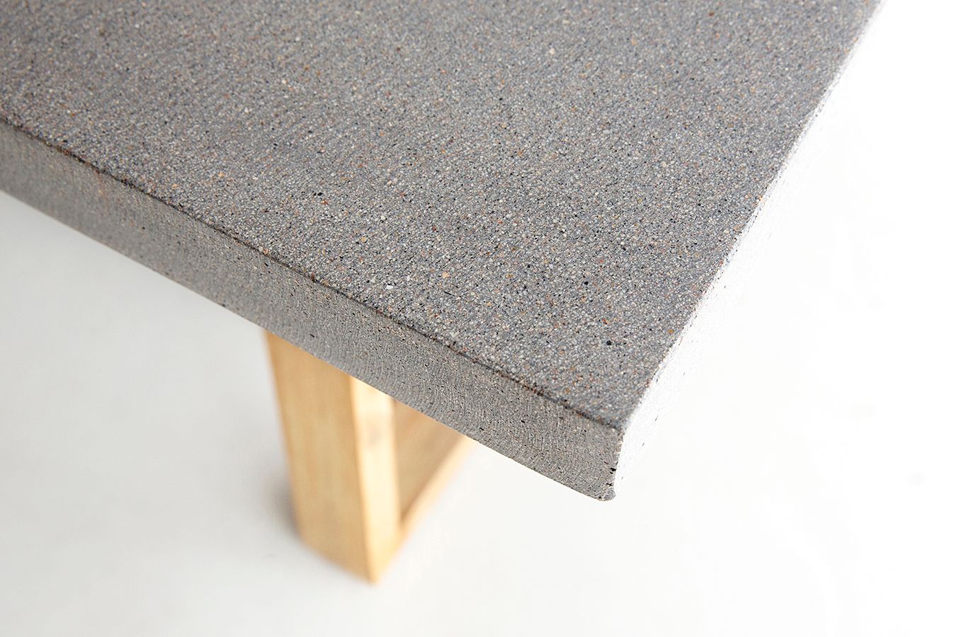 1.8m Alta Rectangular Dining Table - Speckled Grey with Light Honey Acacia Wood Legs - www.elkstone.com.au