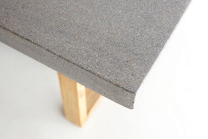 3.0m Alta Rectangular Dining Table - Speckled Grey with Light Honey Acacia Wood Legs - www.elkstone.com.au