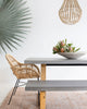 3.0m Alta Rectangular Dining Table - Speckled Grey with Light Honey Acacia Wood Legs - www.elkstone.com.au