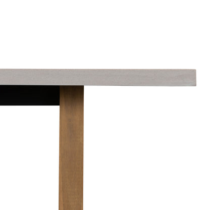 2.4m Sierra Rectangular Dining Table | Beige with Light Honey Timber Legs - www.elkstone.com.au