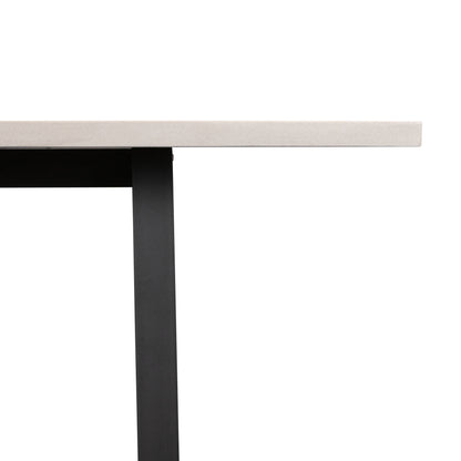 3.0m Sierra Rectangular Dining Table | Beige with Black Metal Legs - www.elkstone.com.au