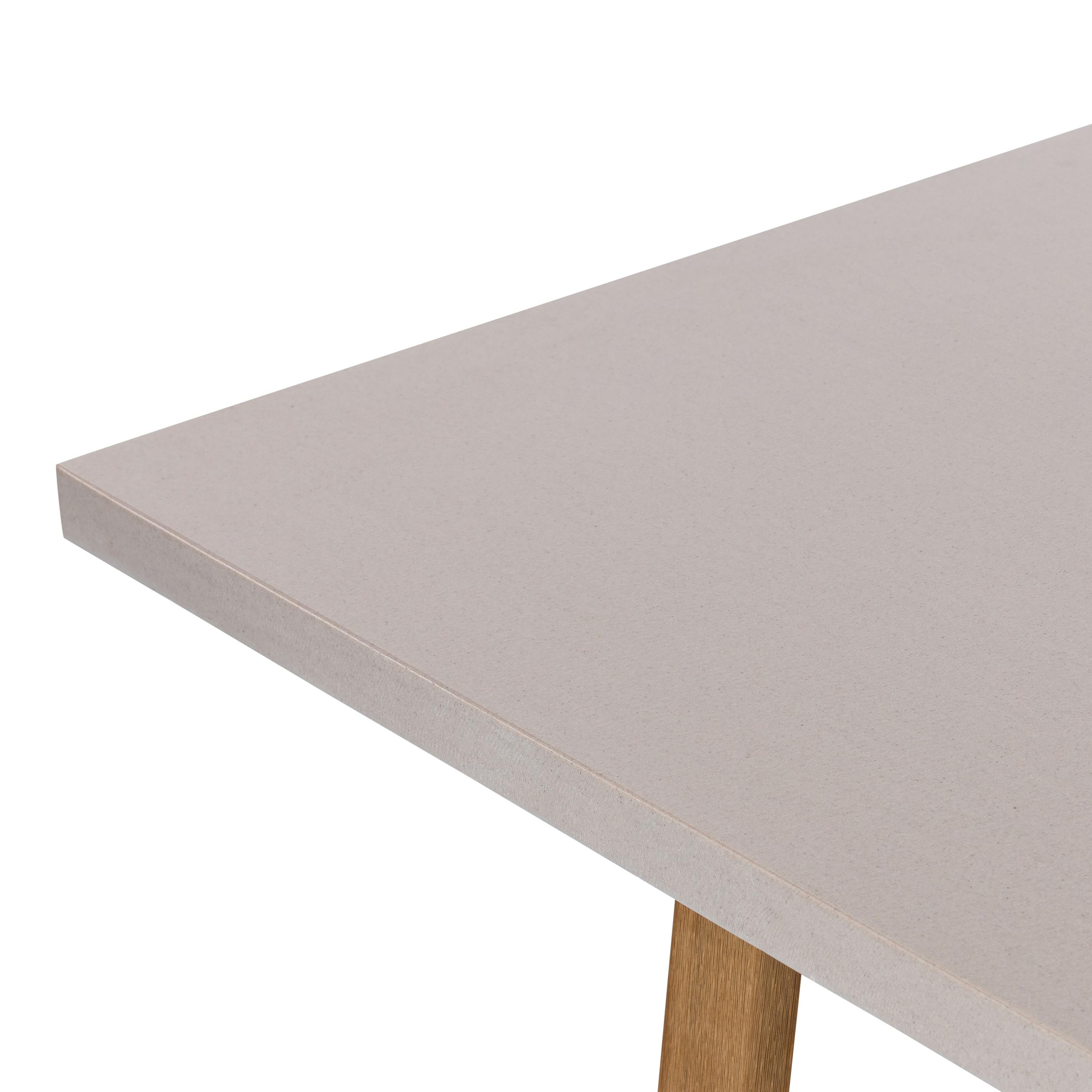 2.4m Sierra Rectangular Dining Table | Beige with Light Honey Timber Legs - www.elkstone.com.au
