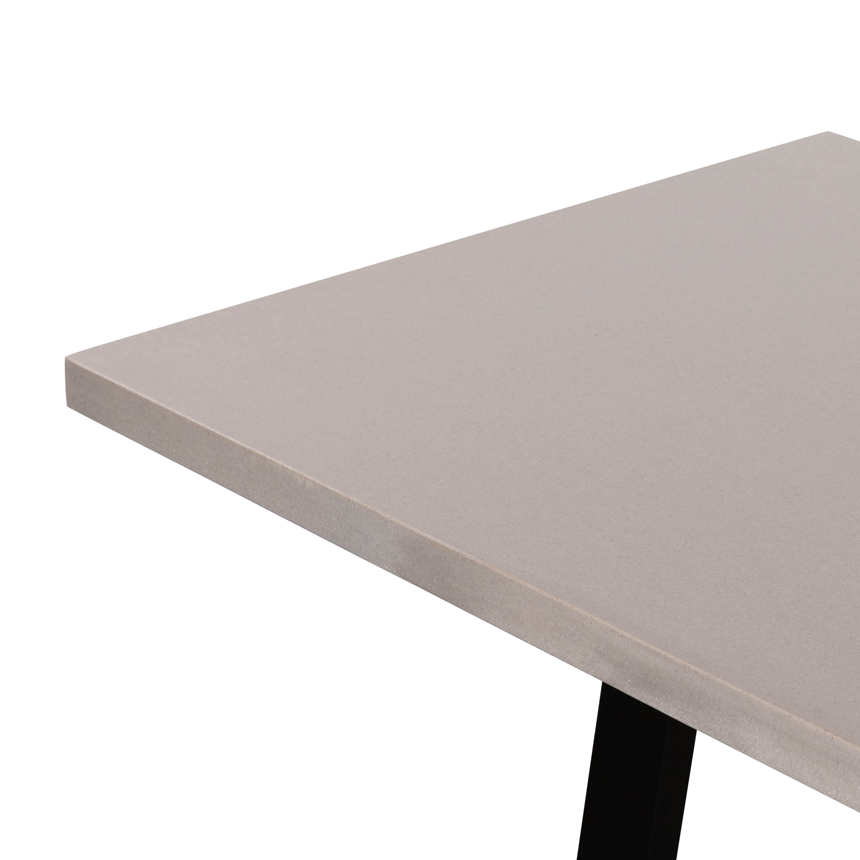 3.0m Sierra Rectangular Dining Table | Beige with Black Metal Legs - www.elkstone.com.au