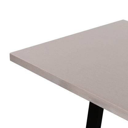 3.0m Sierra Rectangular Dining Table | Beige with Black Metal Legs - www.elkstone.com.au