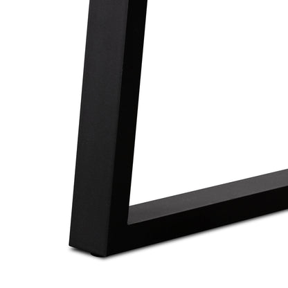 3.0m Sierra Rectangular Dining Table | Beige with Black Metal Legs - www.elkstone.com.au