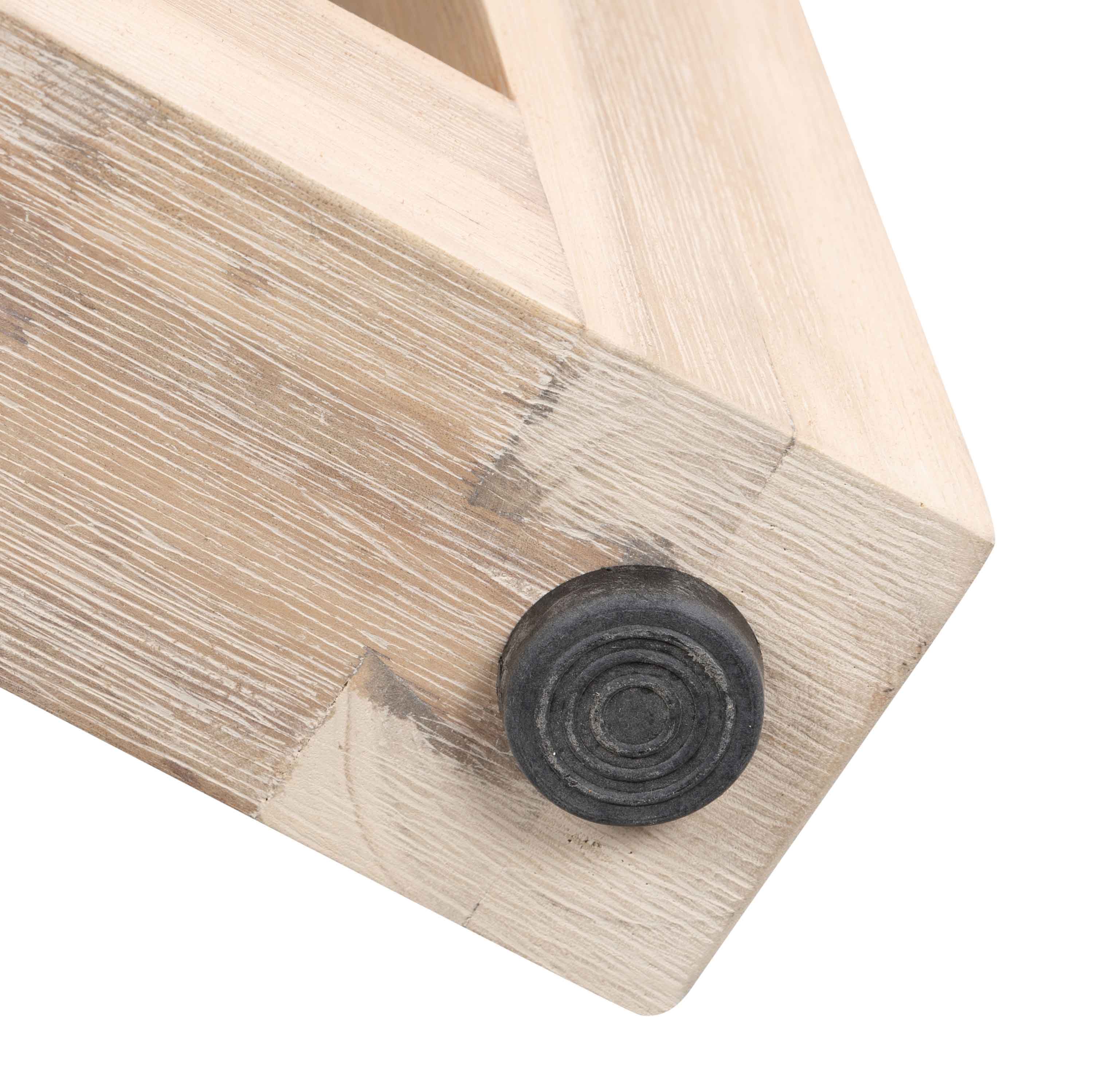 35cm eTerrazzo Round Stool | Ivory Coast with Wide Ivory Wash Legs - www.elkstone.com.au