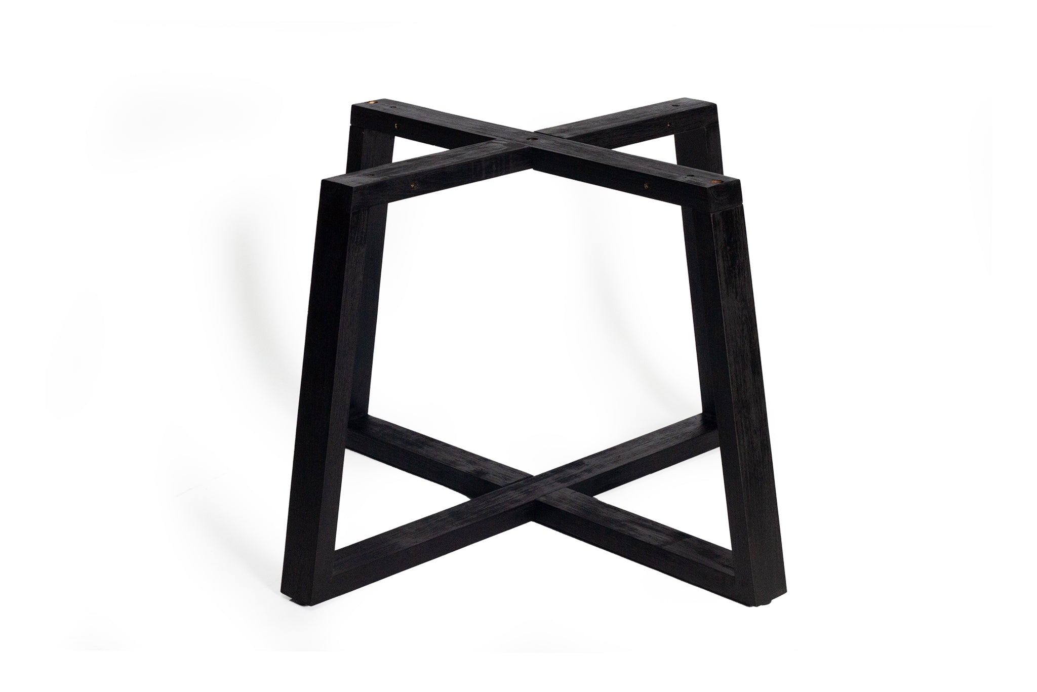 1.6m Alta Round Dining Table - Black top with Black Timber Legs - www.elkstone.com.au