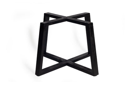 1.6m Alta Round Dining Table - Black top with Black Timber Legs - www.elkstone.com.au