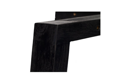 1.6m Alta Round Dining Table - Black top with Black Timber Legs - www.elkstone.com.au