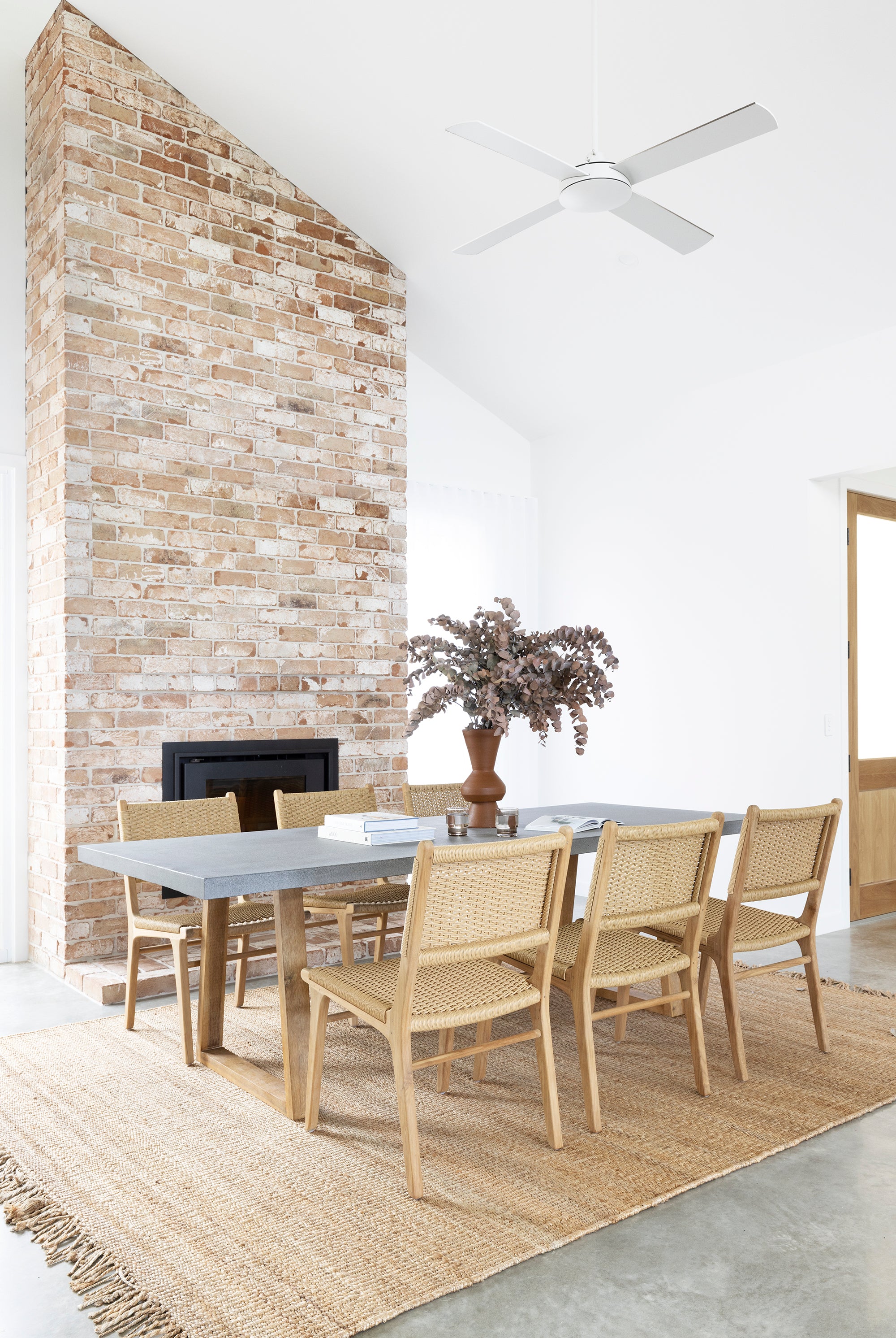 2.4m Sierra Rectangular Dining Table | Speckled Grey with Light Honey Acacia Wood Legs - www.elkstone.com.au