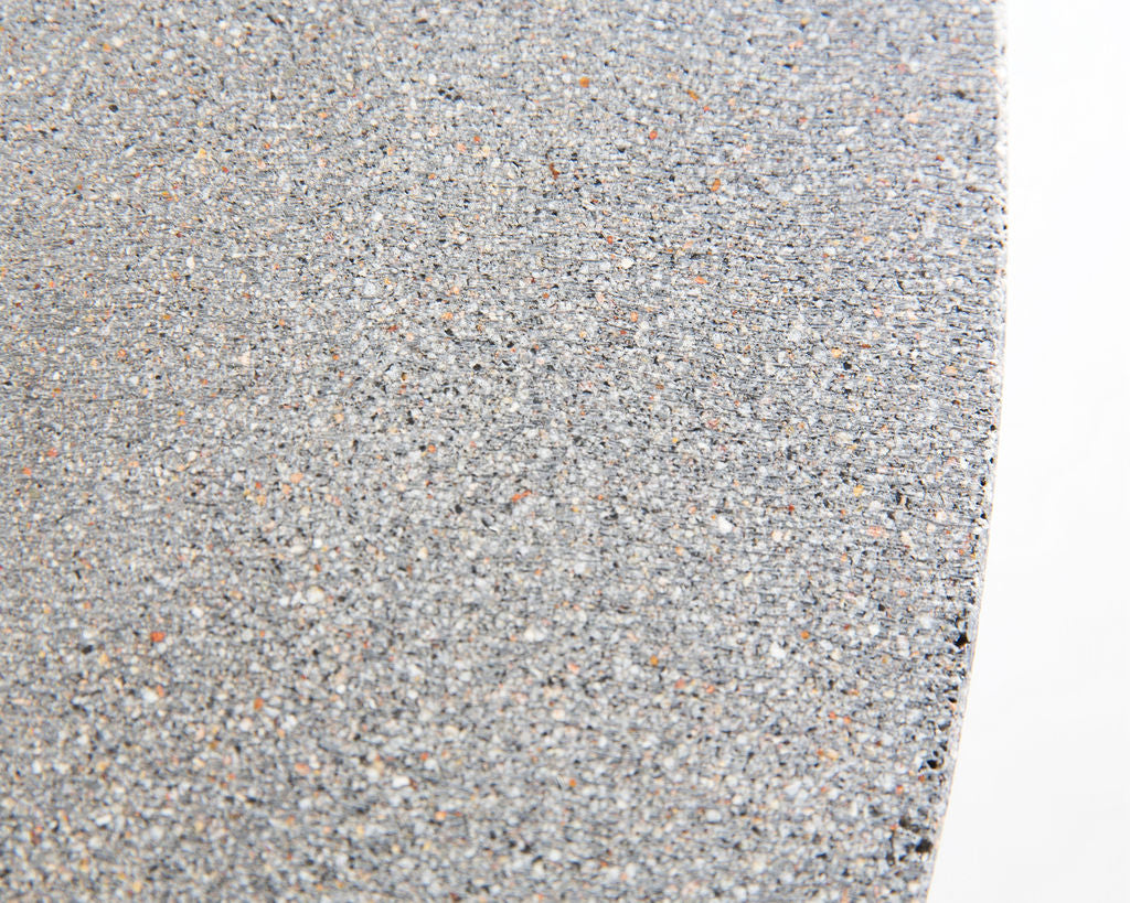 1.0m Alta Round Dining Table - Speckled Grey with Light Honey Timber Legs - www.elkstone.com.au