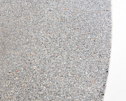 1.0m Alta Round Dining Table - Speckled Grey with Light Honey Timber Legs - www.elkstone.com.au