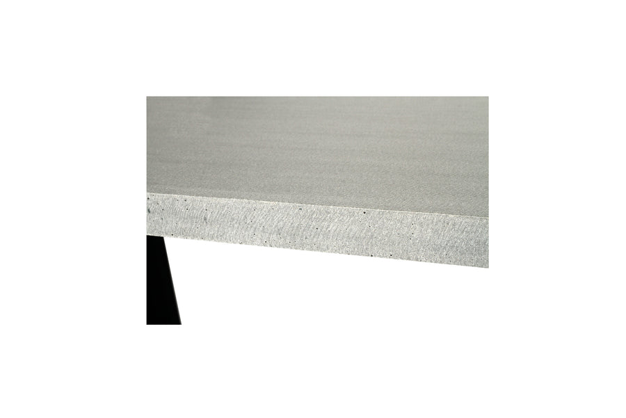 2.4m Sierra Rectangular Dining Table | Pebble Grey with Black Metal Legs - www.elkstone.com.au