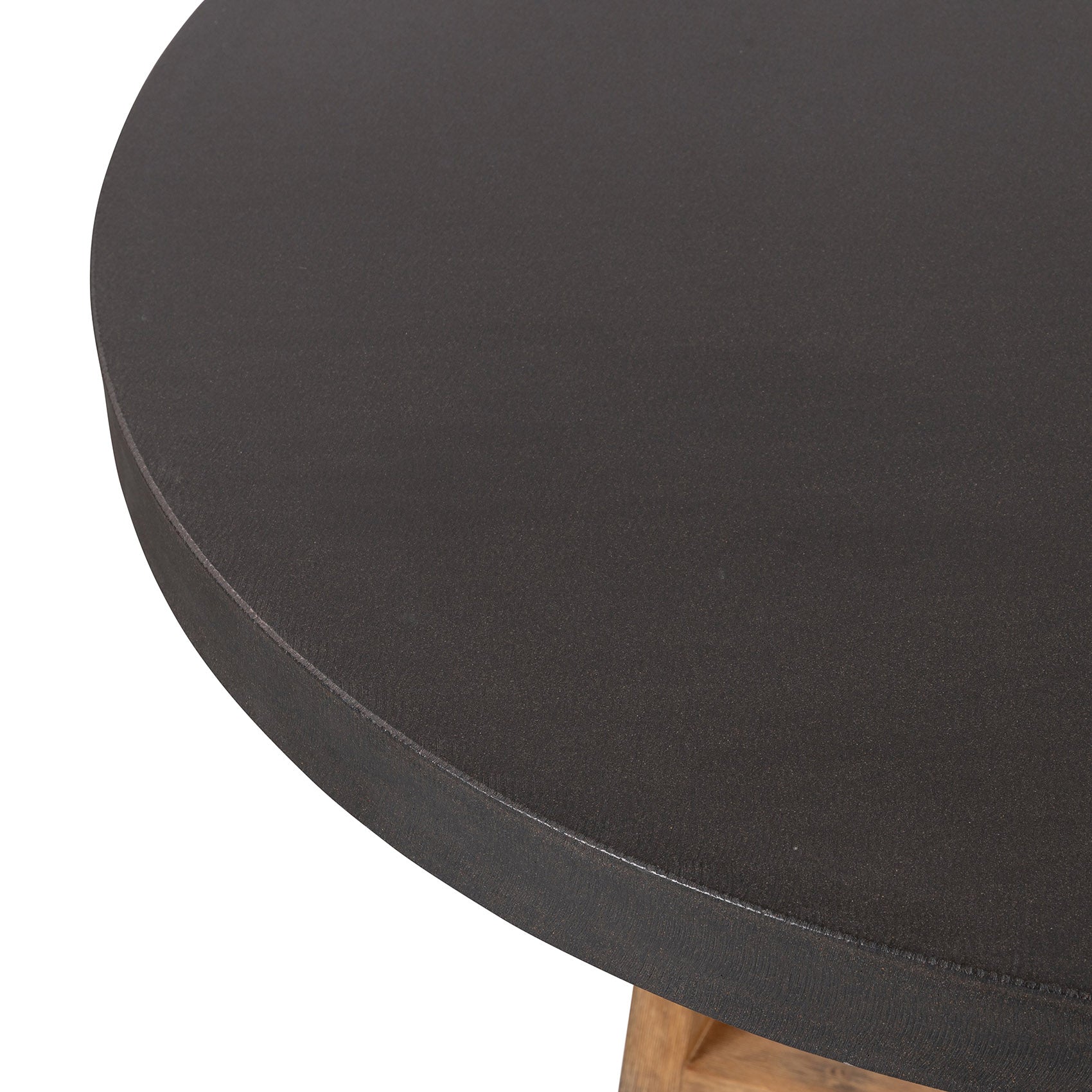 1.2m Alta Round Dining Table | Ebony Black with Light Honey Acacia Wood Legs - www.elkstone.com.au