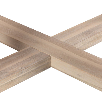 1.6m eTerrazzo Round Dining Table | Ivory Coast with Wide Ivory Washed Acacia Wood Legs - www.elkstone.com.au