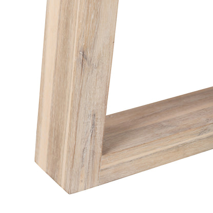 1.6m eTerrazzo Round Dining Table | Ivory Coast with Wide Ivory Washed Acacia Wood Legs - www.elkstone.com.au