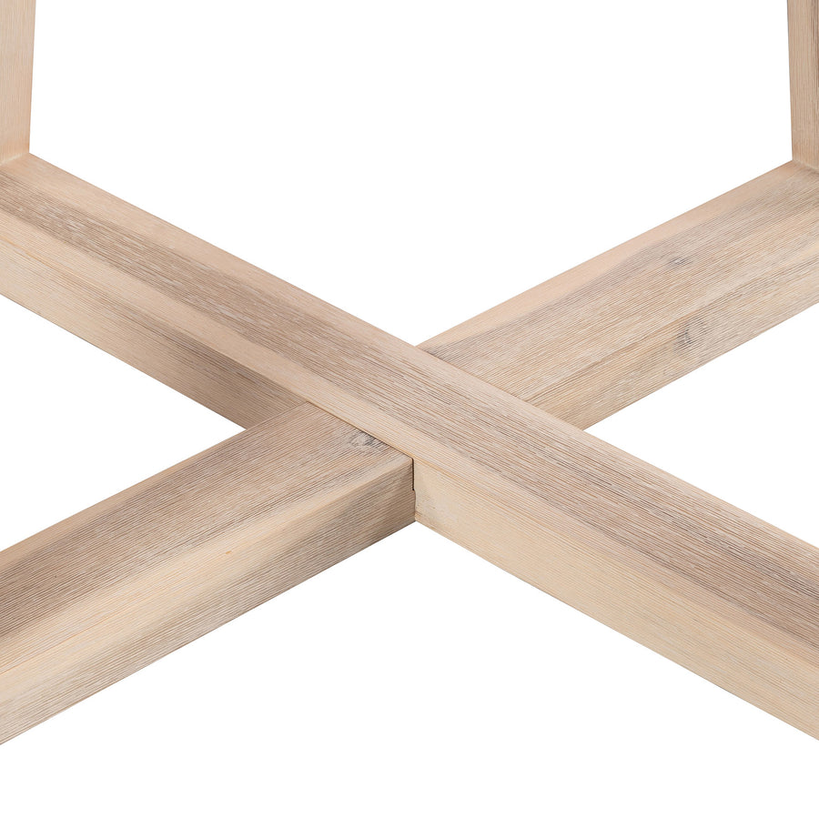 1.2m eTerrazzo Round Dining Table | Ivory Coast with Ivory Washed Acacia Wood Legs - www.elkstone.com.au