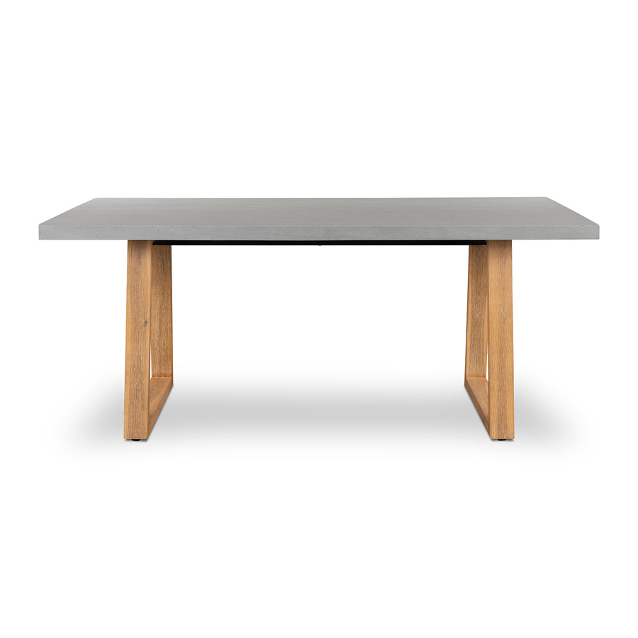 1.8m Sierra Rectangular Dining Table | Pebble Grey with Light Honey Acacia Wood Legs - www.elkstone.com.au