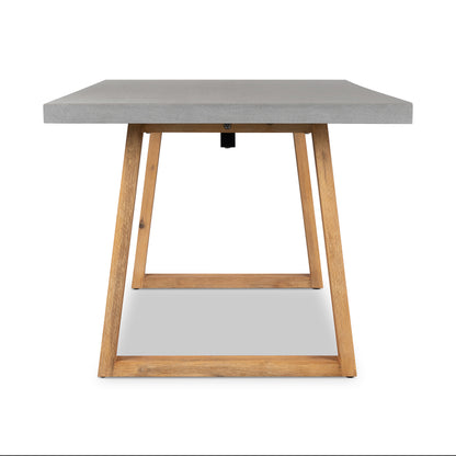 1.8m Sierra Rectangular Dining Table | Pebble Grey with Light Honey Acacia Wood Legs - www.elkstone.com.au