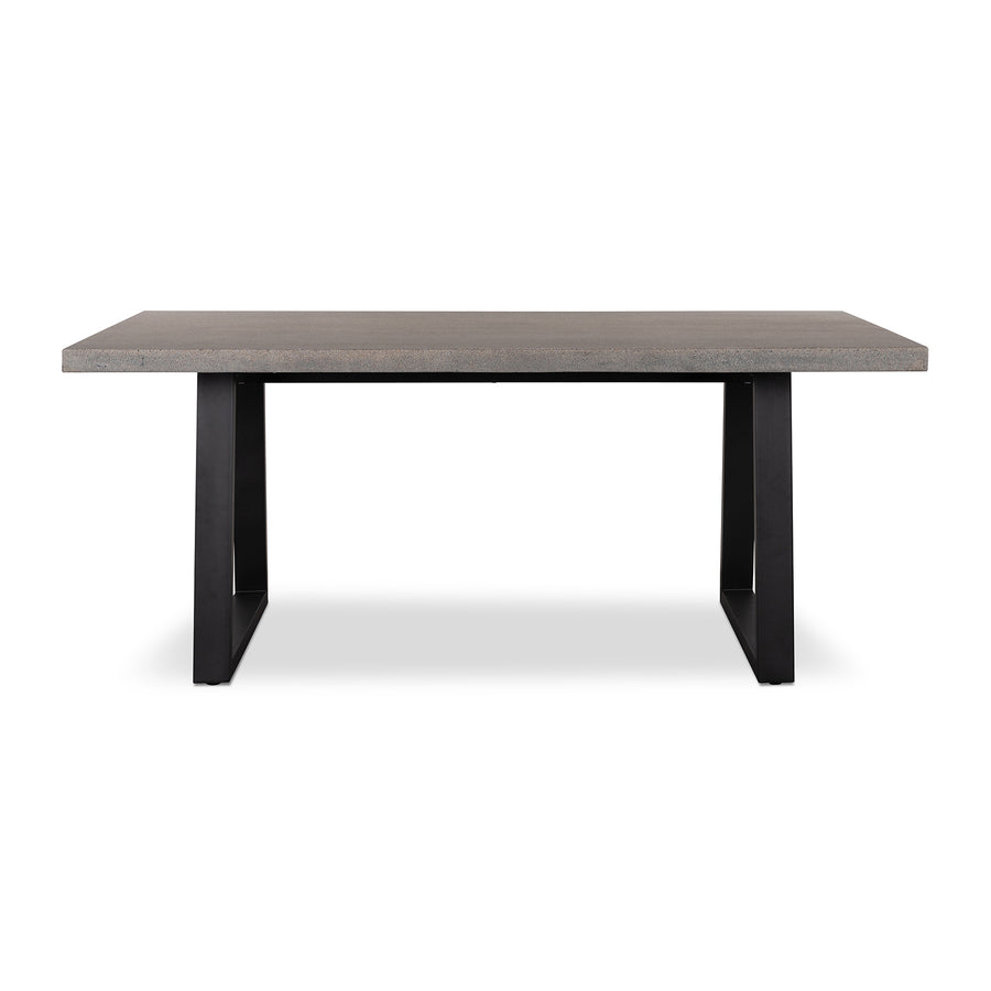 1.8m Sierra Rectangular Dining Table | Speckled Grey with Black Metal Legs - www.elkstone.com.au