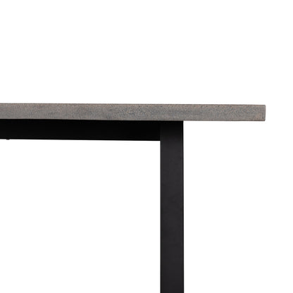 1.8m Sierra Rectangular Dining Table | Speckled Grey with Black Metal Legs - www.elkstone.com.au