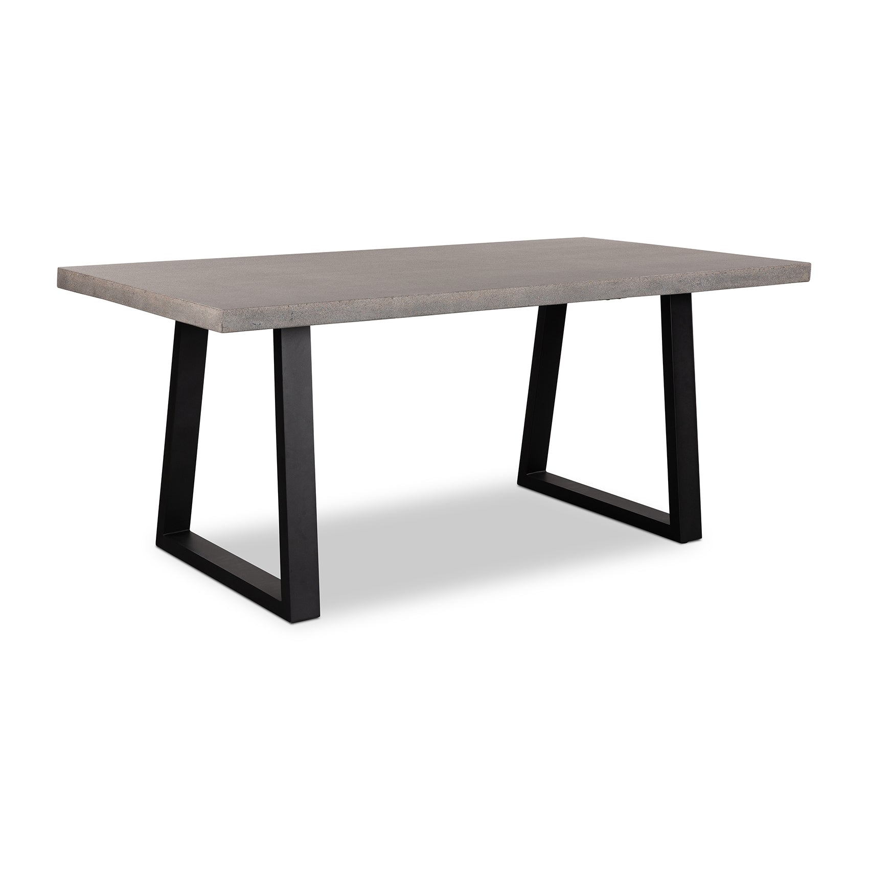 1.8m Sierra Rectangular Dining Table | Speckled Grey with Black Metal Legs - www.elkstone.com.au