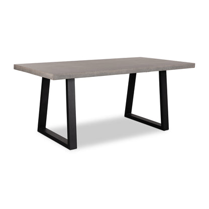 1.8m Sierra Rectangular Dining Table | Speckled Grey with Black Metal Legs - www.elkstone.com.au