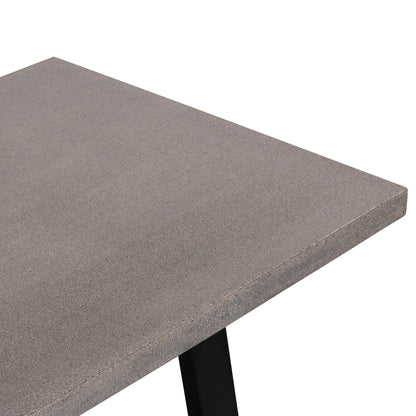 1.8m Sierra Rectangular Dining Table | Speckled Grey with Black Metal Legs - www.elkstone.com.au