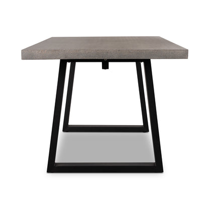 1.8m Sierra Rectangular Dining Table | Speckled Grey with Black Metal Legs - www.elkstone.com.au